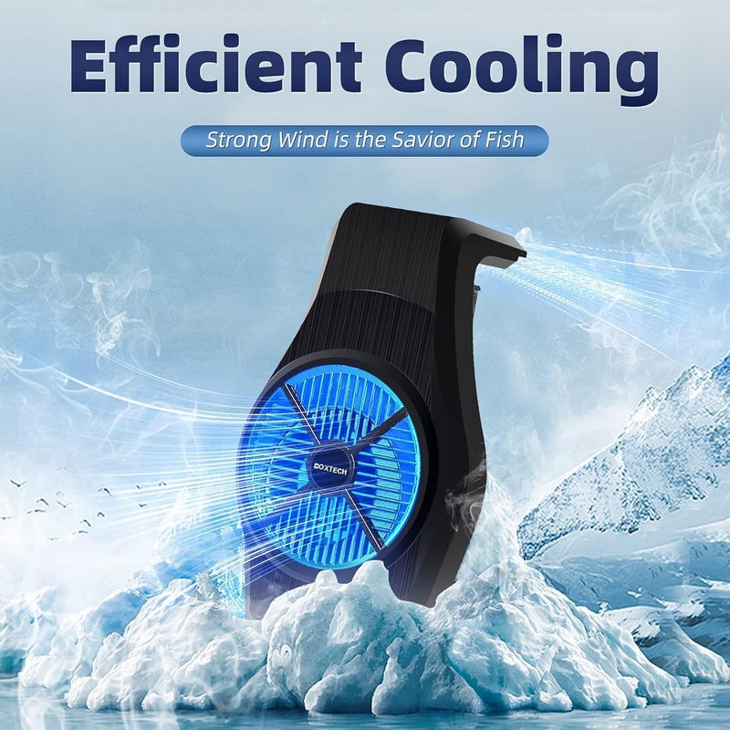 UPETTOOLS Aquarium Cooling Fan - Speed Adjustable Aquarium Chiller, Quiet Aquarium Cooler with Wide Angle Wind, Suitable for (3-7Gallon) Fish Tank (Ideal for Shrimp, Coral & Tropical Fish) - Image 2